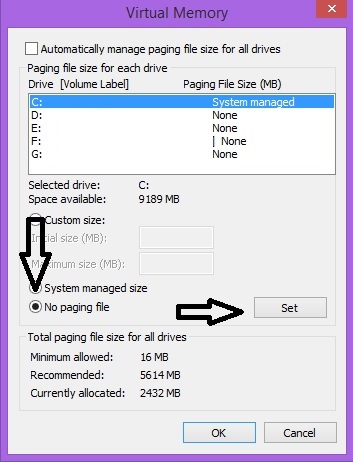 no paging file for pagefile.sys